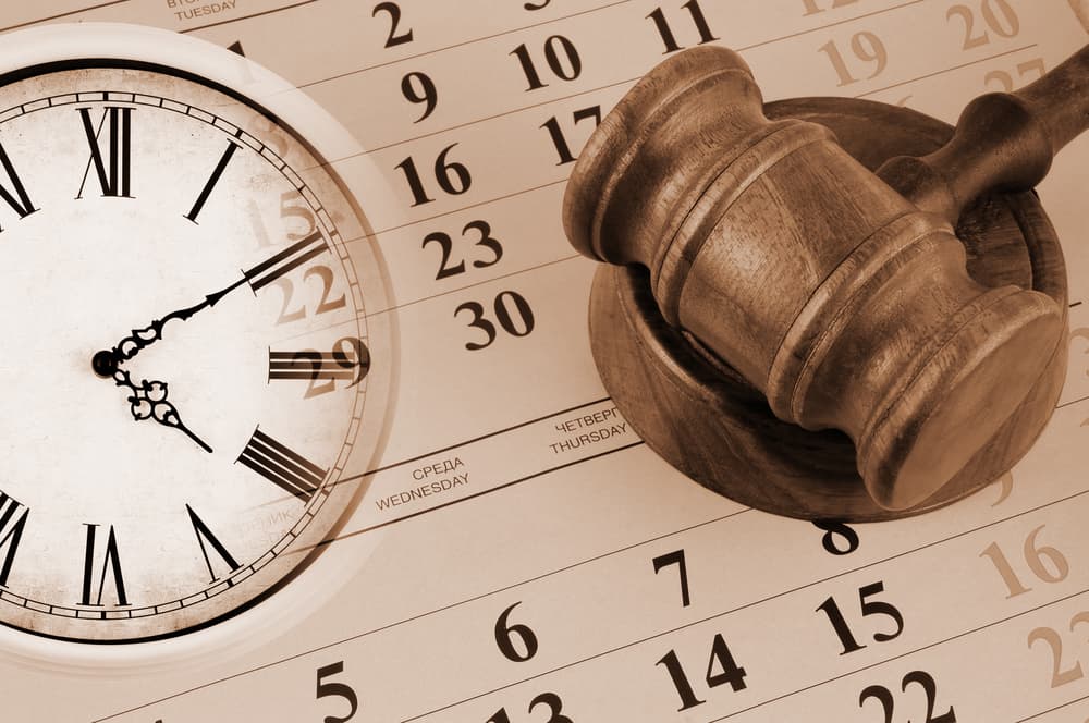 Clock & Gavel. Concept of Timeline